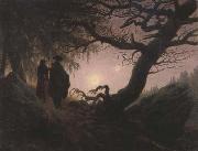 Caspar David Friedrich Man and Woman Contemplating the Moon (mk43) USA oil painting artist